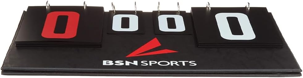 BSN Manual Tabletop Multi-Scoreboard, Double Sided Black, 7"H x 15"W