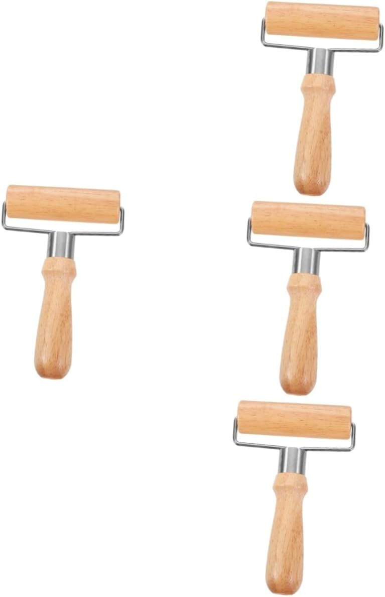 STOBAZA 4pcs Rolling Pin for Baking Ergonomic Kitchen Dough Roller for Pizza Pasta and Pastry Smooth Surface Wood Construction Essential Baking Tool for Home Cooks