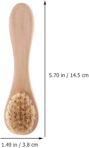 Miniatura 7 de Cepillo exfoliante manual de 5 piezas, cepillo de limpieza facial manual para el cuidado de la piel, cepillo exfoliante facial de madera,