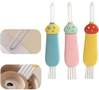 3 in 1 Cup Lid Cleaning Brush, Multifunctional Bottle Cleaner Brush Set, Portable Crevice Cleaning Brush for Bottle Gap Tight Spaces Cup (Set)