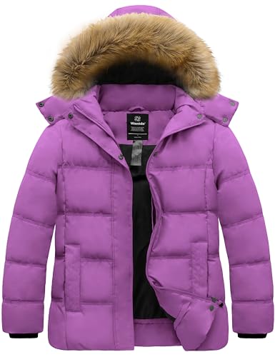 wantdo Women's Plus Size Winter Coats Quilted Thicken Puffer Jacket with Removable Hood