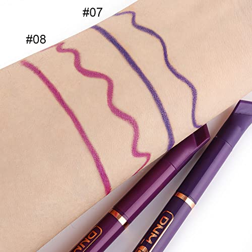 Kaely 2Pcs Purple&Light Purple Liquid Wing Eyeliner Stamp Eye Pencil Makeup Sets Waterproof Color Colorful Eye Liners Stencils Delineador De Ojos Contra El Agua Delineadores De Colores Para Ojos 7&8 #TOP2