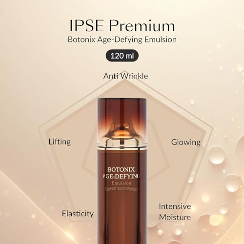 IPSE Korean Face Serum 120ml | Botonix Age-Defying Emulsion with SNAP-8 Complex | Deep Moisturizing & Nourishing | Anti-Aging Face Serum for Fine Lines & Wrinkles | Hydrating Facial Serum