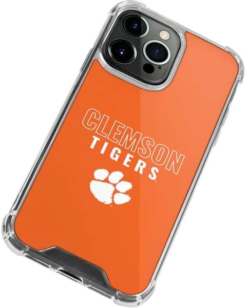Skinit Clear Phone Case Compatible with iPhone 13 Pro Max - Officially Licensed Clemson University Tigers Logo Design