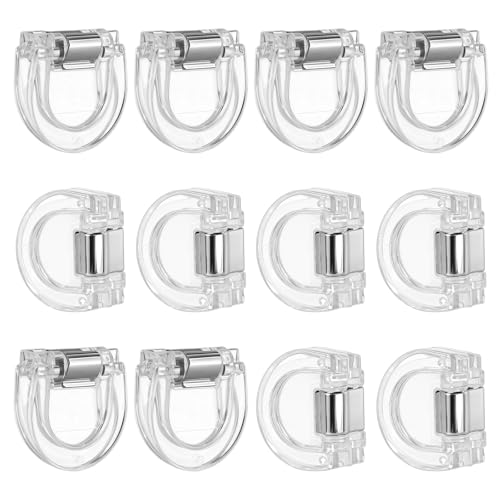 12 Pcs Adjustable Hem Clips for Pants - No-Sew Fabric Holders, Reusable Quilting Clips, Clothing Grippers DIY Sewing Accessories for Hemming Jeans, Shirts & Sleeves