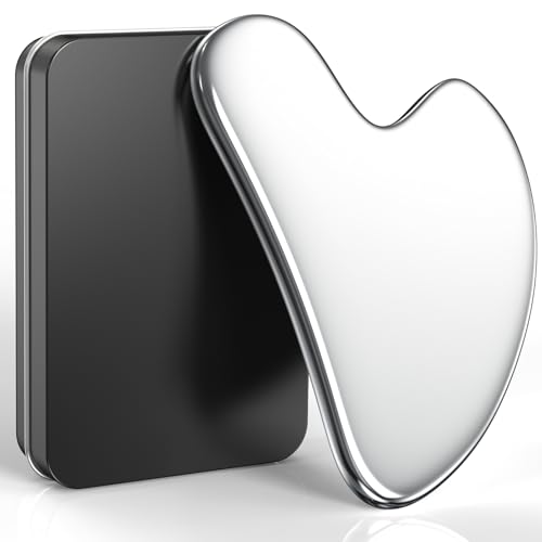 Stainless Steel Gua Sha Facial Tools, Guasha Tool for Face Acupuncture Therapy Trigger Point Treatment, Gua Sha Scraping Massage Tool