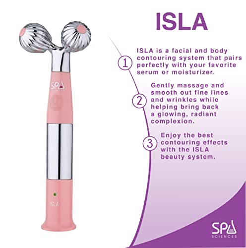 Spa Sciences - Isla Facial And Body Contouring System - Interchangeable Rose Quartz And Steel Globes - Massaging Device - Usb Rechargeable - For All Skin Types #TOP2