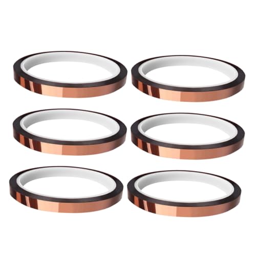 DINHEAROM 6 Rolls Static Tape Acid Resistant Insulation Tape for Repairing Tools Easy to Tear Wide Long Suitable for Sealing Machines and More