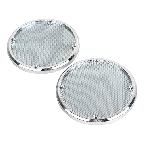 Image of Chrome Rear Speaker Grills Mesh Cover fit for Harley Electra Glide Ultra Classic Ultra Limited Tri Glide Ultra FLHTCU 2014-2023