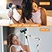 Vivnoon Hair Dryer Stand, 1.68M Height Adjustable, Hands Free Blow Dryer Holder with Heavy Base, 360 Degree Rotating, Work with 99% Dryers, Gift for Mom, Elder, Frozen Shoulder - White