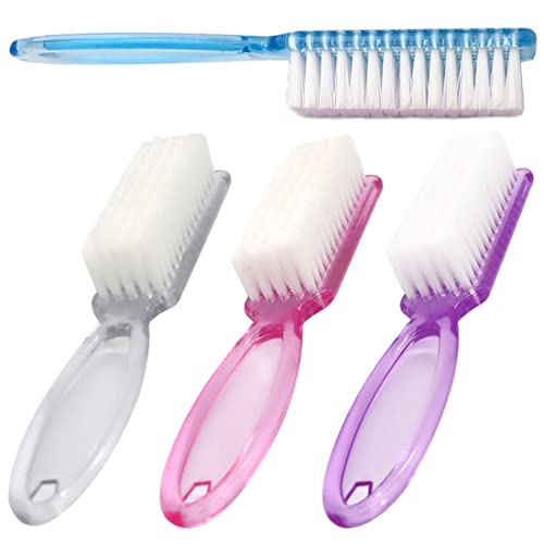 Nail Brush For Cleaning Fingernails, Handle Grip Nail Brushes Fingernail Brush For Cleaning Nail Scrub Brush Toes And Nails Scrubber For Women Men Kids 4 Pack #TOP19