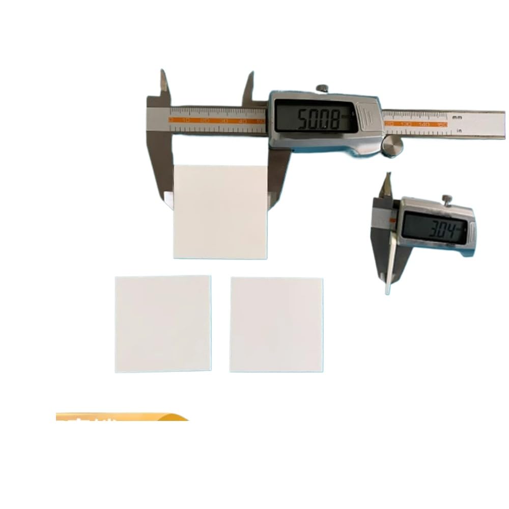 3pc 96 alumina ceramic sheet 50 * 50mm high temperature resistant insulation high thermal conductivity ceramic substrate wear-resistant ceramic sheet customization (100 * 100 * 0.6mm)