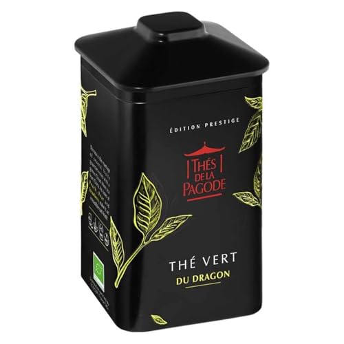 Thés de La Pagode - Thé Vert Bio du Dragon - Edition Prestige - Boite de 100 grammes - Un thé gourmand et exotique