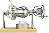 Machine à popcorn, machine à popcorn manuelle, mini amplificateur de nourriture en acier inoxydable 304, cuiseur à popcorn traditionnel à l'ancienne (360 ml)