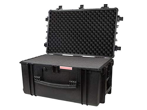 Monoprice Weatherproof Hard Case - 33 x 22 x 17 Inches, With Wheels and Customizable Foam, Shockproof, IP67, Ultraviolet And Impact Resistant Material, Black - Pure Outdoor Collection, 145.8 Liter by Monoprice - Image 5
