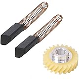 gluttonY W10539706416モーターブラシW103804964162897キッチンエイドスタンド用ミキサーウォームドライブギアとモーターブラシのペア