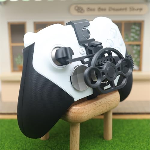 SHEAWA 3D Mini Steering Wheel Controller for Xbox One S X Elite 2,Gaming Racing Accessory,Carbon Fiber Design,Compatible with Xbox One S X Elite 2 Controllers – Image 4