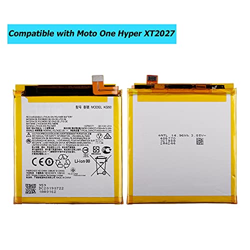 Vvsialeek KG50 Replacement Battery Compatible with Moto One Hyper XT2027, XT2027-1 with Toolkit