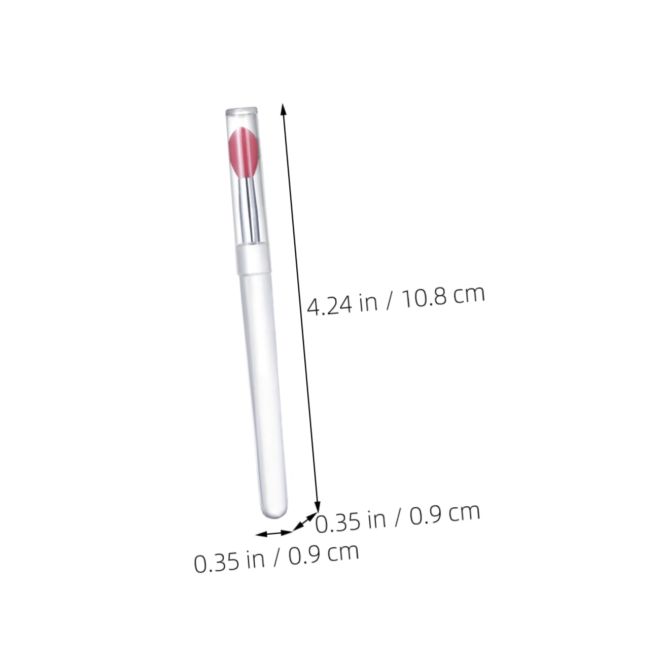 BESTYASH 9-piece Silicone Lip Brush Set Lipstick Applicator Lip Gloss Brush Concealer Blending Small Makeup Cap