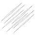 Craftdady 10PCS Stainless Steel Large Big Eye Collapsible Embroidery Beading Needle Easy Thread Sewing Needles, 125mm (4.92 Inches) Long, 0.1mm Thick