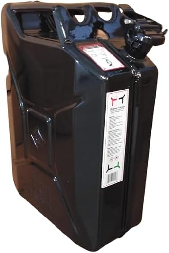 AXL's Trunk UN certified Fuel Steel Jerry Can for Petrol/diesel/kerosene Storage (20 Litres) (Black)