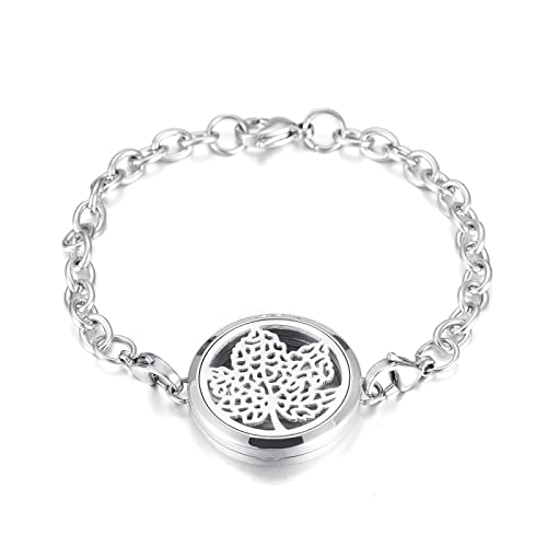 Pulsera difusora de aromaterapia SHEIL de acero inoxidable