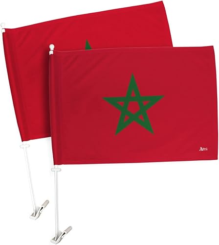 Miniatura 29 de Bandera de Estados Unidos con poste para coche, bandera para carros, 2 unidades, bandera de América, capó para auto, 4 de julio, decoración