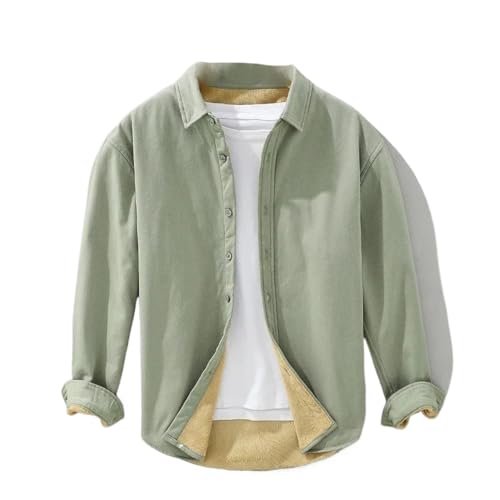 Chemise coton épais homme hiver manches longues style décontracté et polyvalente