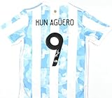 Sergio Aguero Signed Argentina FC Soccer Jersey #9 - Beckett Hologram - Autographed Soccer Jerseys