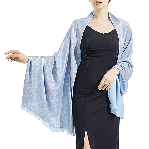Ciormis Sparkly Metallic Shawls and Wraps Pashmina for Women Evening Dresses Formal Party Women Dressy
