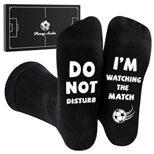 Funny Socks Men, Funny Football Gifts for Men, Non-Slip Combed Cotton Mens Novelty Socks 1 pair, Christmas Birthday Anniversary Mens Novelty Gifts for Husband Dad Brother, Size 6-11