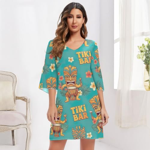 Robe hawaïenne en mousseline pour vos soirées plage et vacances d'été - 6