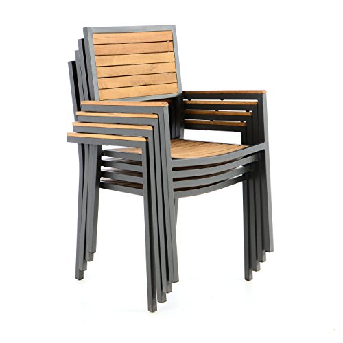 Nexos Trading Nexos 2er Set Gartenstuhl Stapelstuhl Holzstuhl