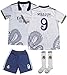 LeenBD Kylian No #9 Madrid Special White Dragon Edition Kids Soccer Jersey Shirts Football Futbol Socks Set Youth Sizes (White, 30 (12-13 Years Old)).