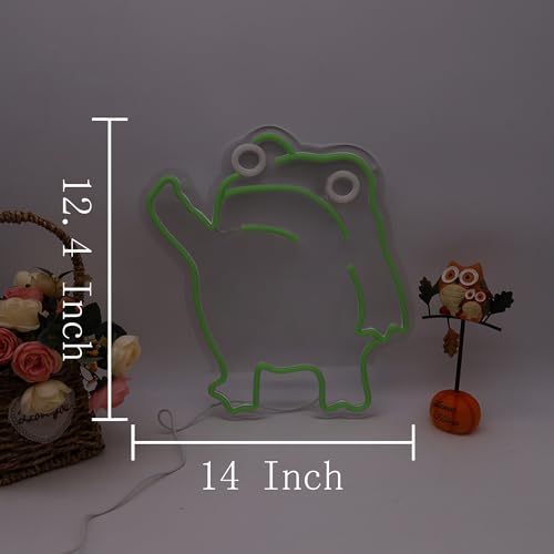 Image of Frog Neon Sign For Room Wall Decor Neon Frog Light Up Sign Led Wall art Holiday Birthday Gift