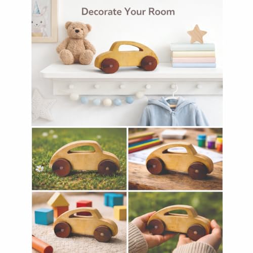 Image of SAYANG | Wooden Car Toy for Kids | Natural Neem Wood | Smooth Wheels | No Metal & Chemical Free | Eco-Friendly Toddler Toy