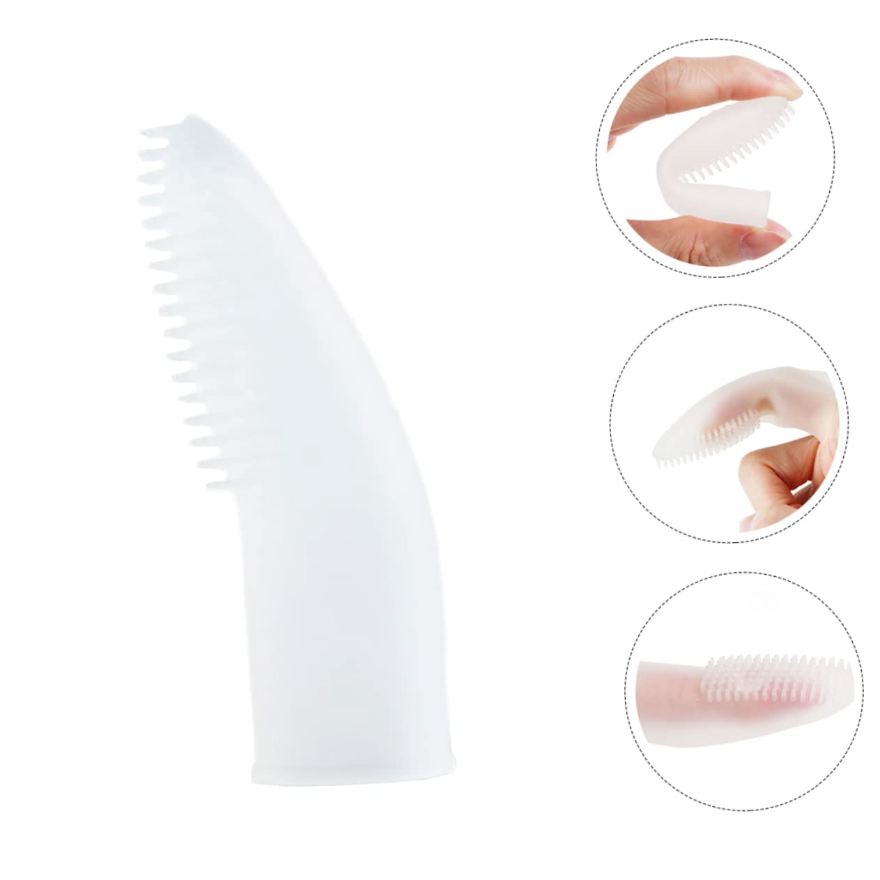 Kisangel 4pièces Brosse à Dents Silicone Pour Chiens Outil De Nettoyage Bucal Pour Animaux Conception Ergonomique Et Confortable Réduit La Mauvaise Haleine Et Facilite Hygiène
