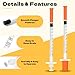1 mL Syringes with 30 Gauge 1/2 Inch, 1cc Disposable Syringe, 20 Pack Individually Wrapped for Lab, Industrial, Scientific Dispensing