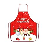 Weihnachtsschürze,Küchenschürze Weihnachten,Weihnachtsmann Schürze,Latzschürze Weihnachten,Cartoon Küchenschürzen,Weihnachten Schürze,Ärmellose Weihnachtsschürzen Gegen Öl,für Gebrauch in der Küche