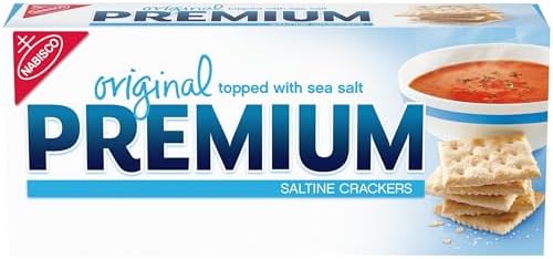 Premium Original Saltine Crackers, Lunch Snacks, 8 oz
