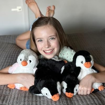 MaoGoLan 6 Pieces Penguin Plush 10 inch Stuffed Penguins in Bulk, Arctic Stuffed Animals Theme Party Favors for Girls Kids Easter Decorations Gift Basket Stuffers