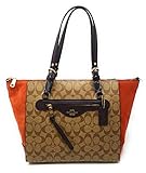 Coach Women's Kleo Caryall Shoulder Bag (Signature Canvas - Suede/Khaki)