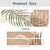 PLIGREAT 15 Strips Boho Leaves Stair Decals, Peel and Stick DIY Stair Riser Stickers for Steps 18x100cm Self-Adhesive Vinyl Watercolor Leaves Staircase Murals for Home Hotel Decor #2