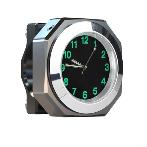 Jayruit Thermomètre de guidon, horloge lumineuse pour guidon de moto, pour guidon et alliage d'aluminium étanche (blanc)