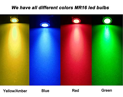 Alide Mr16 Gu5.3 Blue Led Bulbs 5W,20W 35W 50W Halogen Equiv,Low Voltage 12V Mr16 Blue Color Bulb Spotlights For Outdoor Landscape Flood Yard Garden Tree Pool Step Lighting,Not Dimmable,38 Deg,6 Pack #TOP5