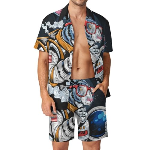 Ensemble Chemise et Pantalon Plage Homme Lapin de l'Espace Anti-Chaleur
