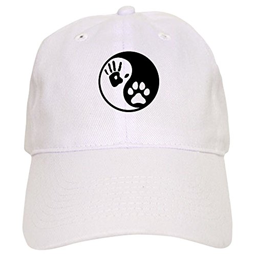 CafePress Human & Dog Yin Yang Cap Unique Adjustable Baseball Hat White