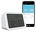 Intelligenter Temperatur-Feuchtigkeitssensor mit Lichtintensitätserkennung, Tuya App ZigBee Digital Indoor Hygrometer,Benachrichtigungsalarm mit Anzeige historischer Aufzeichnungen,Arbeit mit Alexa