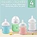 4 Pack Silicone Sleeves for Philips Avent Glass Bottle 4 oz, Anti Breakage Baby Bottle Holder, Compatible Philips Avent Glass Natural Baby Bottle 4 oz, Anti-Scald, BPA Free