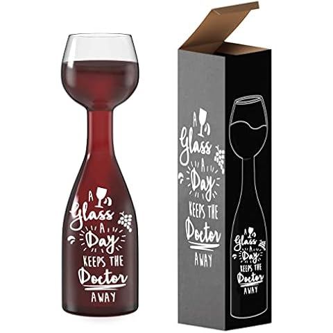 fbeurope Geschenkidee Geschenke für frauen Weingläser Glasweinflasche 750 ml Lustige Geschenke Weinliebhaber Männer Mama Weinglas Geschenke teenager Freundin geschenk wichteln ostern Cover